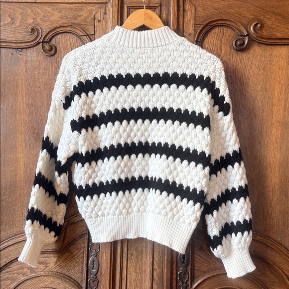 Kirundo Black & Cream Striped Knit Sweater - Picture 9 of 9